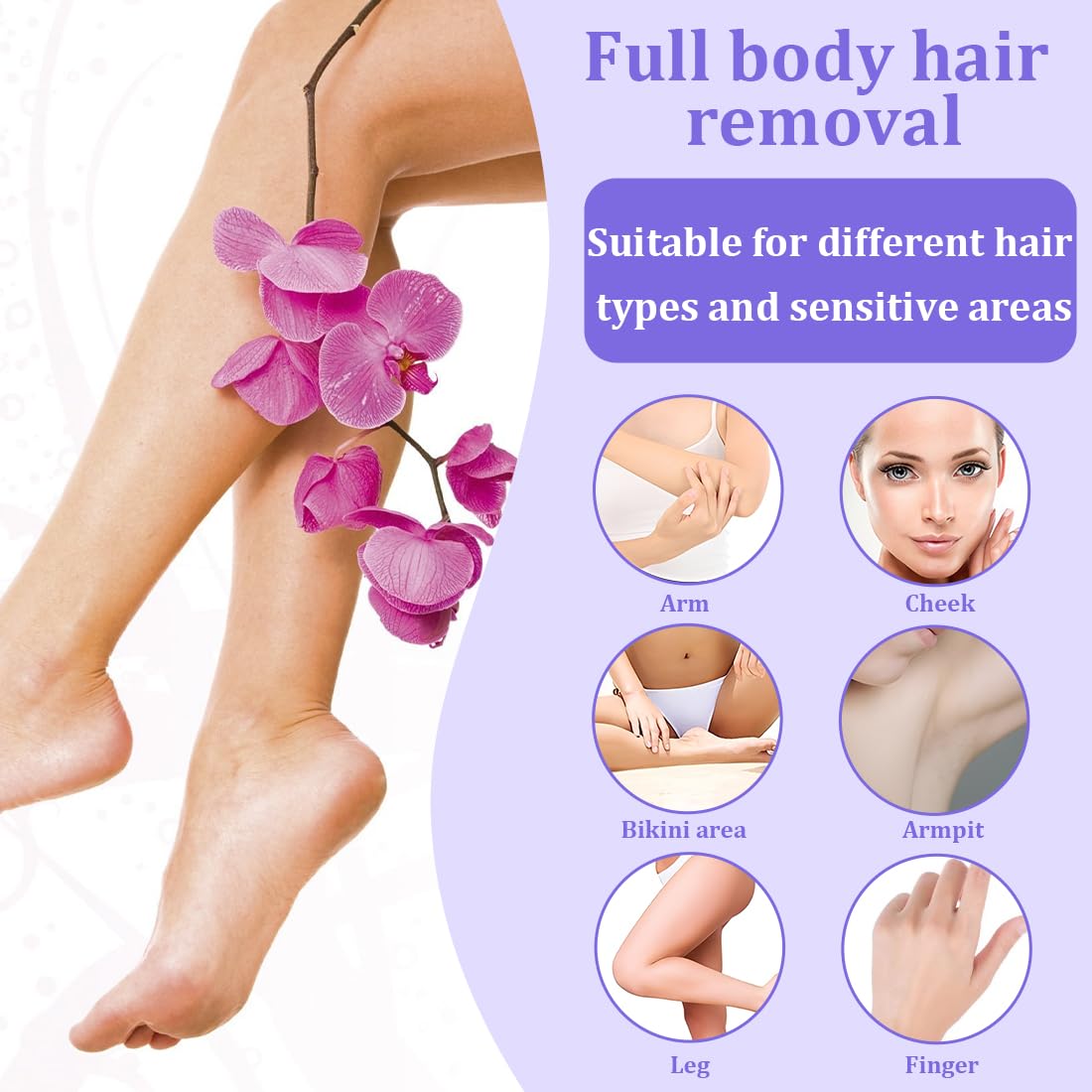 Scaldacera elettrico depilazione cera brasiliana kit ceretta casa donna uomo perle cera depilatoria viso corpo bikini inguine ascelle gambe ceretta a caldo senza strisce 400g con macchina