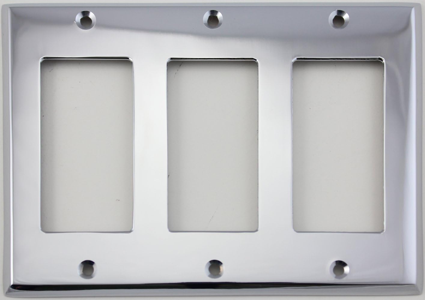 Polished Nickel 3 Gang GFI/Rocker Opening Switch Plate