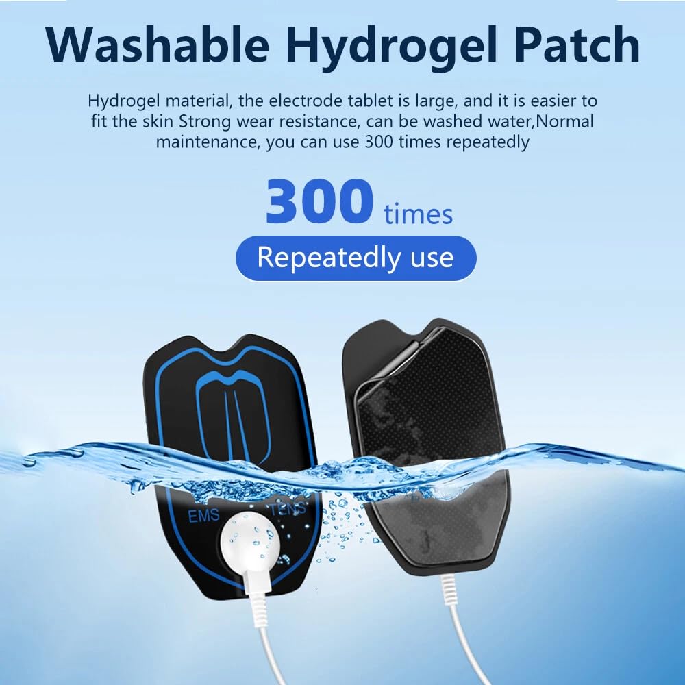 Electrostimulateur Musculaire, 3 en 1 TENS/EMS/Massage Appareil de Stimulation Électrique Avec 24 Modes 30 Intensités, Double Canaux 8 Électrodes Soulagement de la Douleur et Massage