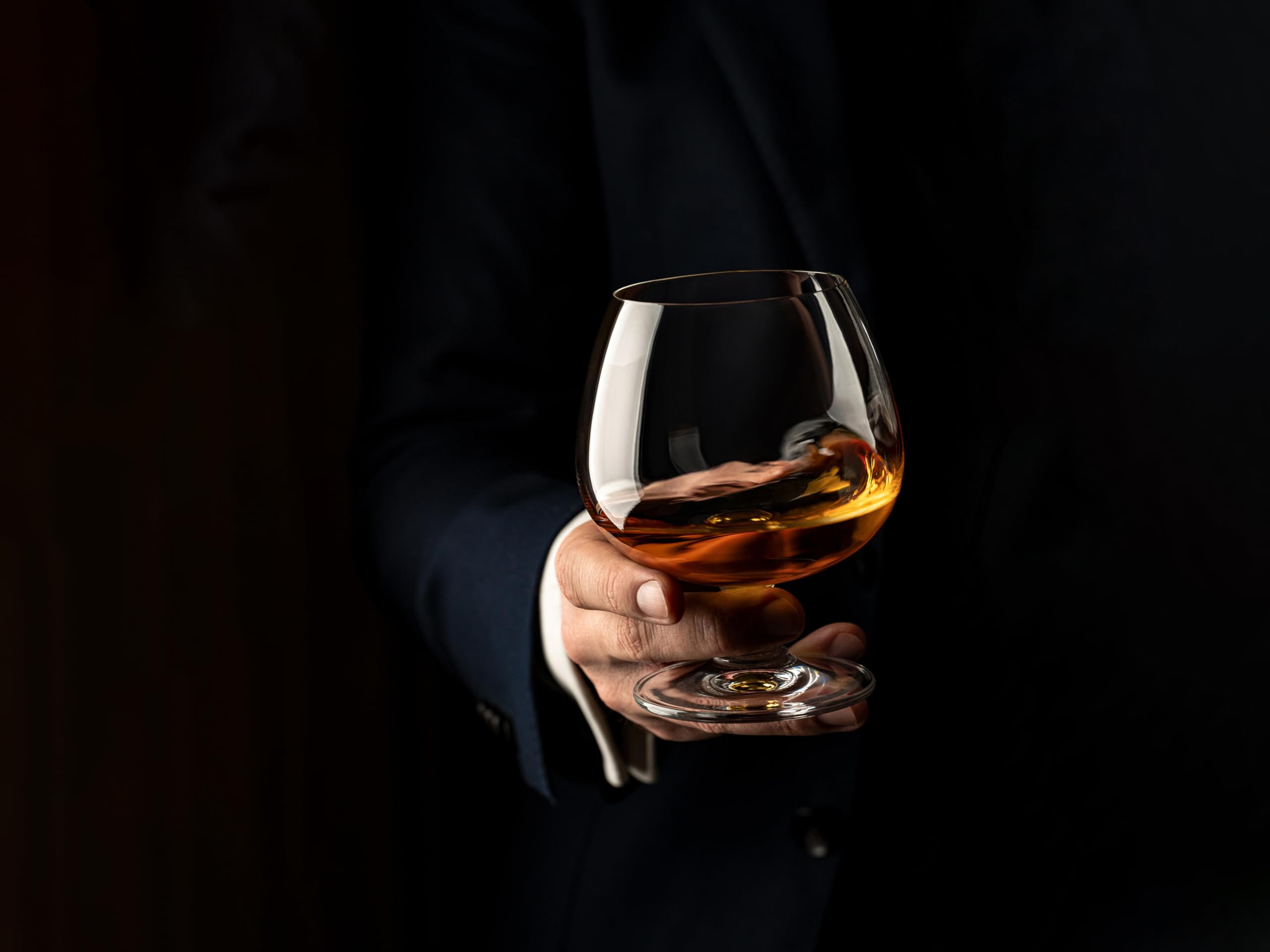 Copas de Cristal Grandes para Brandy y Coñac | Juego de 2 | 620 ml | Vasos Gigantes de Tallo Corto | Cristalería con Forma de Globo para Beber y Degustar Brandy Large Crystal