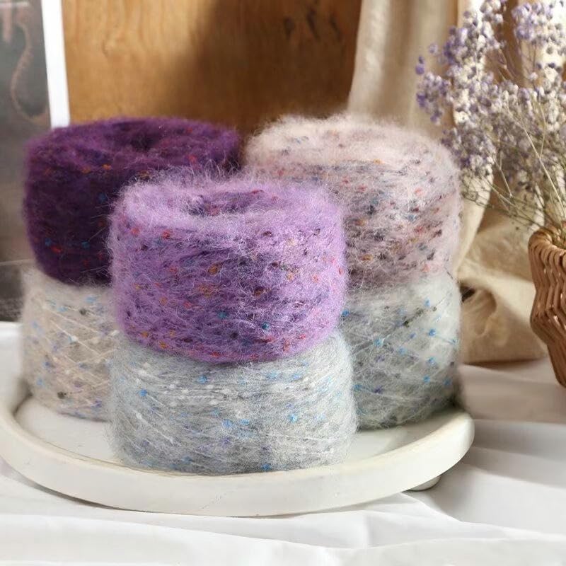 4/6/8/10 Piezas de Hilo de Lana de 100 g, Suave y Colorido, para Tejer a Mano, para Tejer suéteres, Bufandas, Gorros y chales de Ganchillo