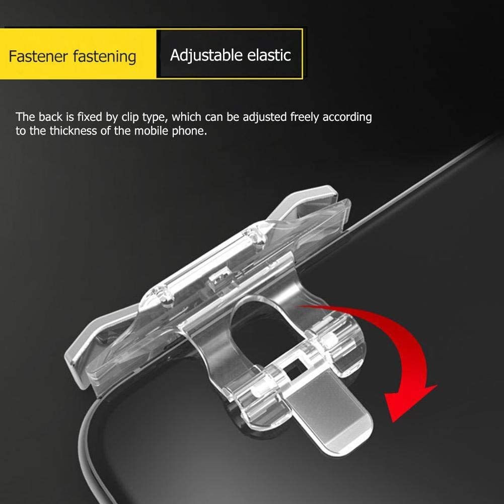 Trigger Controller Joystick per Smartphone – Coppia Pulsanti L1 R1 per Giochi Mobile FPS – Grilletti Sensibili per PUBG COD Fortnite – Accessorio Gaming Touch Screen per Android iOS – Controllo Precis