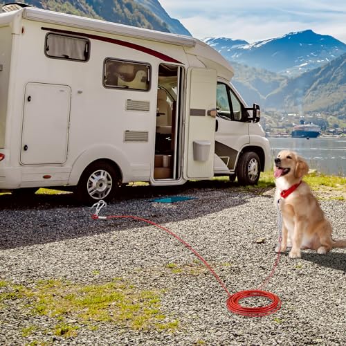 Anleinmöglichkeit Am Auto 304 Edelstahl, Anlegepflock für Hunde 0,4 cm Dick, Einzigartig Gestaltet Camper Zubehör, Auffahrplatte zum Anleinen Ideal zum Campen mit Hund