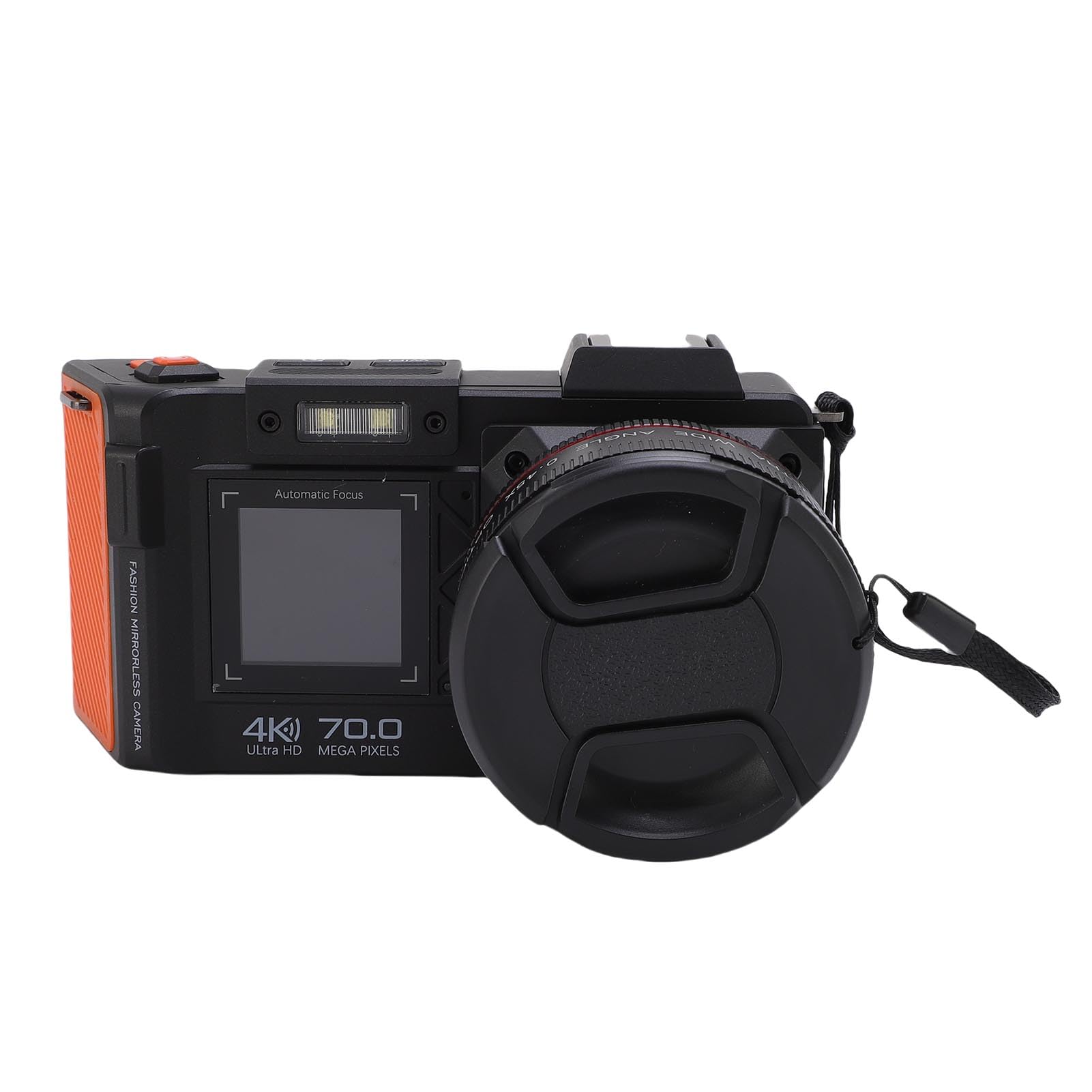 70MP Digital Camera, 4K Video Autofocus F1.8 Aperture WiFi Double Screen 50X Zoom Hot Shoe, with 32GB Card, for Photography Vlogging (Black)-picture-14