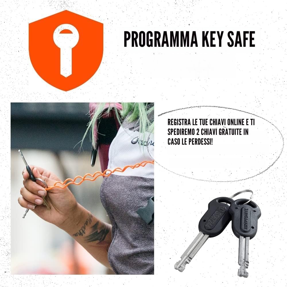 Kryptonite Evolution 1012 Catena Integrata | Antifurto Bici | Livello di Sicurezza 8/10 | Compatta, Solida e Sicuro per Tutte le Biciclette e Cargo| Lunghezza 120 cm