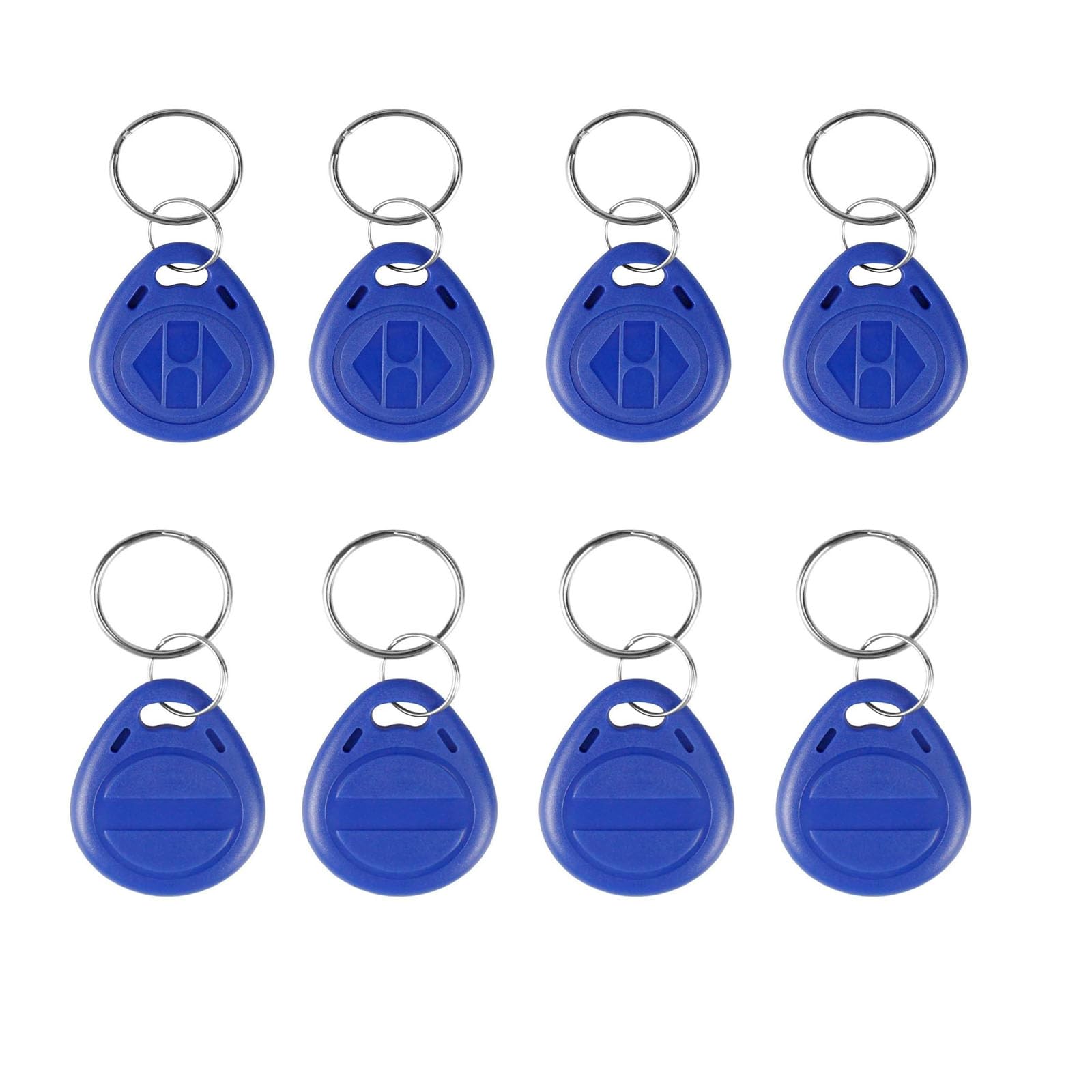 100 x RFID Badge 125 KHz modificabile Portachiavi T5577 / EM4305 Registrabile NFC Token Prossimità Transponder EM ID Card per sistema di ingresso di sicurezza, colore: Blu