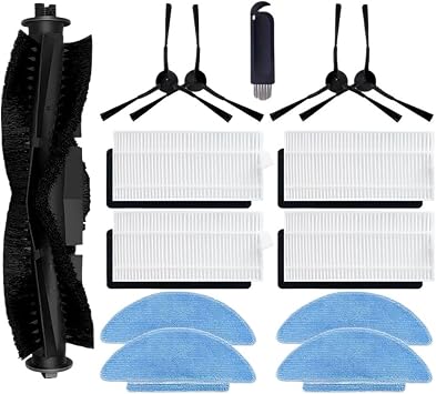 Main Side Brush Hepa Filter Mop ,Compatible For Lubluelu, SG60 SL60 SL60D SL61/ Compatible For Laresar ,L6 Nex / Compatible For Tikom ,L9000 Replacement Spare Parts Vacuum Cleaner Part ReplacementI