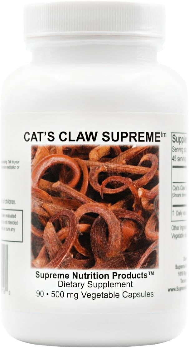 - Supreme Nutrition Cat’s Claw Supreme, 90 Pure Cat’s Claw Bark Vegetarian Capsules