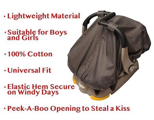 Miniatura 2 de Toldo y cubierta para asiento de coche de bebé, espacio libre, para niño o niña, gris (ENB-CSC-Gry)