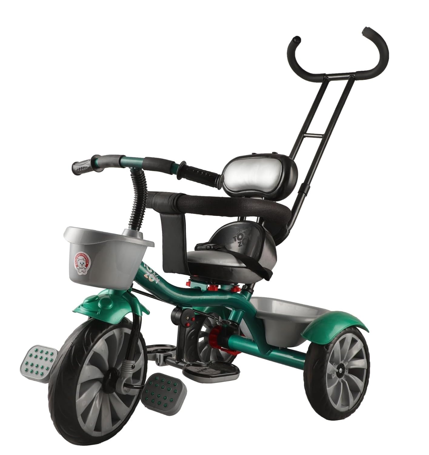 JoyRide TrikeMaster 360 Reversible Seat Smart Trike for Kids 1 to 5 Years, Double Leather Seat,Safety Belt, Guardrail, Handle, Easy Storage (Green)-image-31