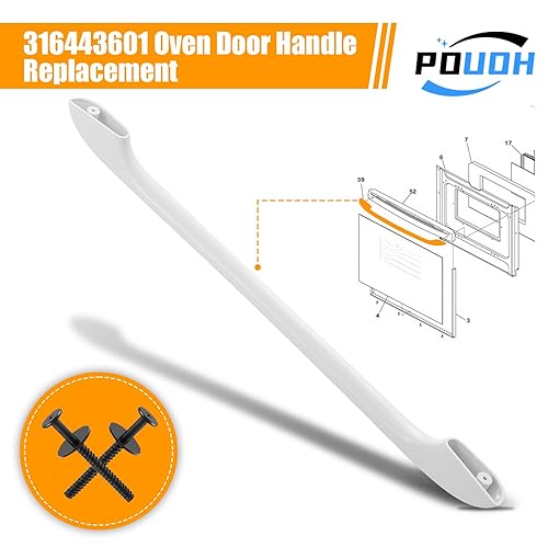 Upgraded 316443601 Oven Door Handle Replacement Compatible, 56 OFF
