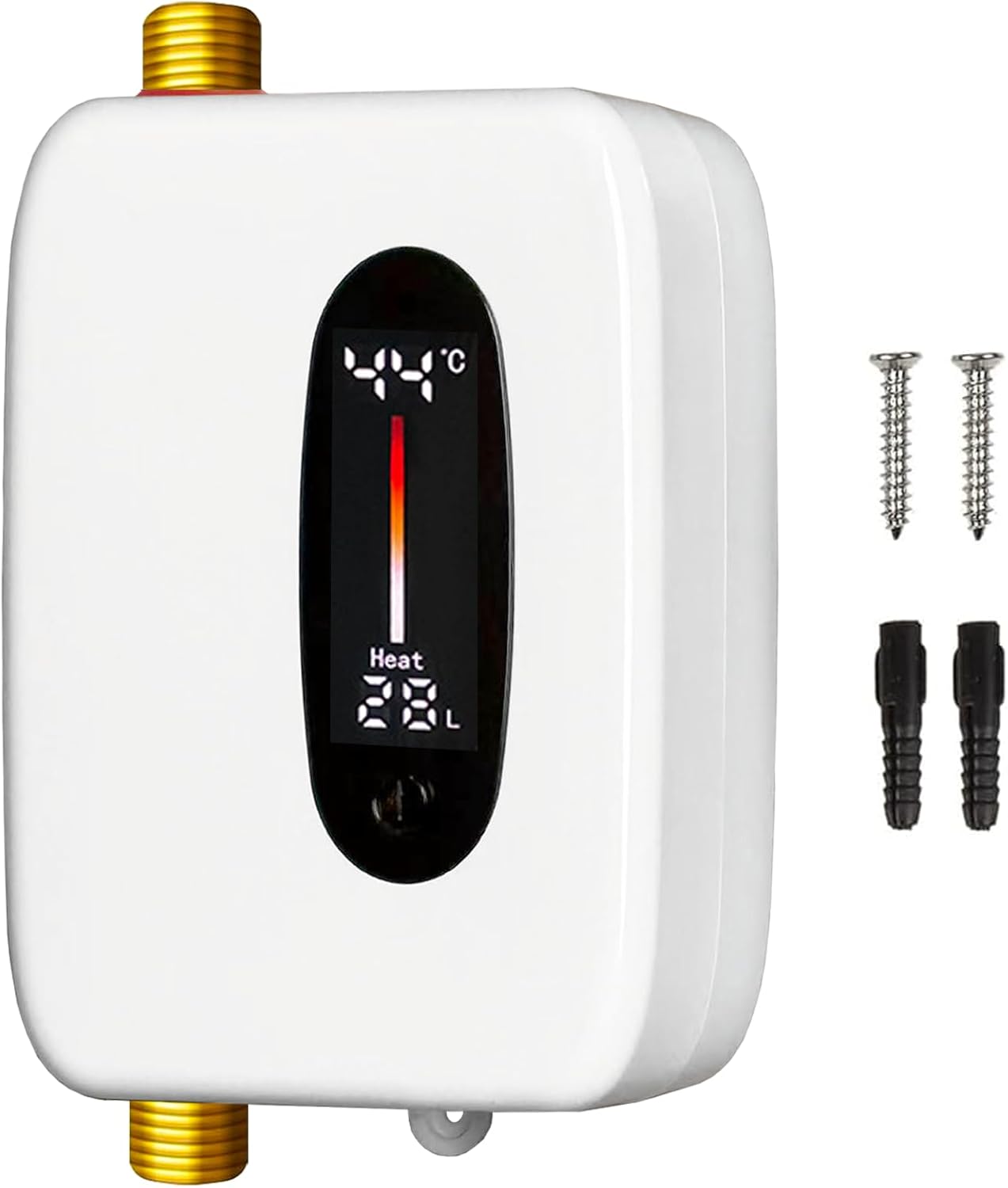 Tankless Water Heater Electric, 20AMP 3800W at 240 Volts, Switch Between Fahrenheit or Celsius Temperature Display