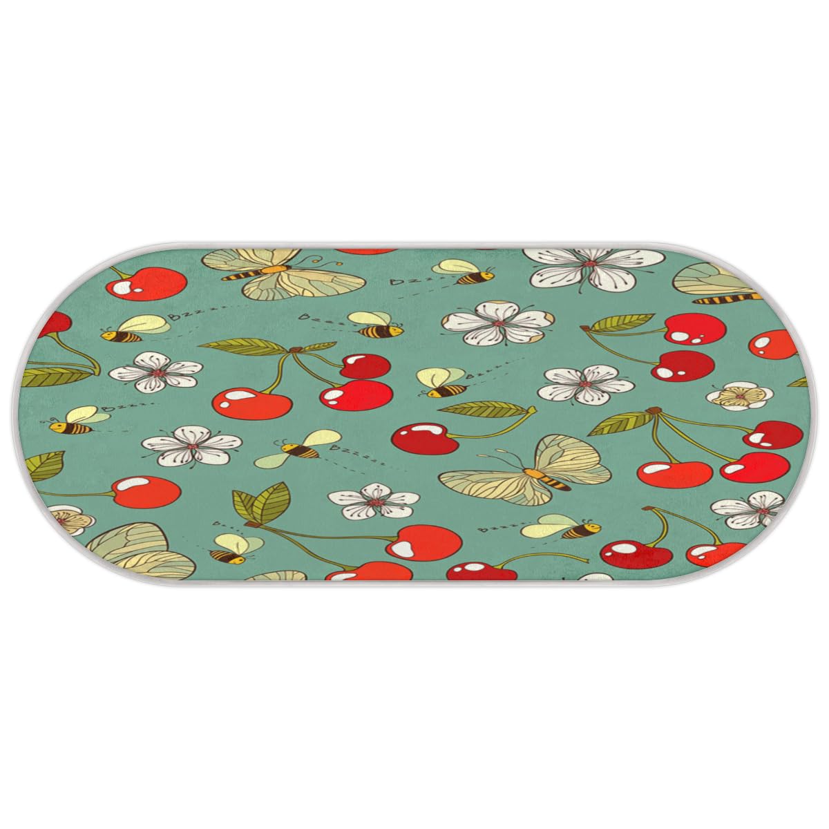 TropicalLife Uroczy kwiat wiśni dywanik mata 50 x 120 cm, wiśnia długie włosy pogrubione dywaniki do pokoju kuchni domu łazienki wewnątrz antypoślizgowa mata podłogowa dywaniki