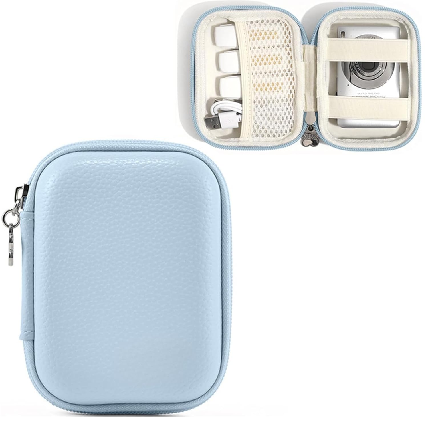 Compact Camera Case, Small Camera Bag with Cleaning Cloth, Waterproof Protective Pouch | Scratch-Reducing Lining | Water-Resistant | Outdoor Photography, Travel and Daily Commute-image-3