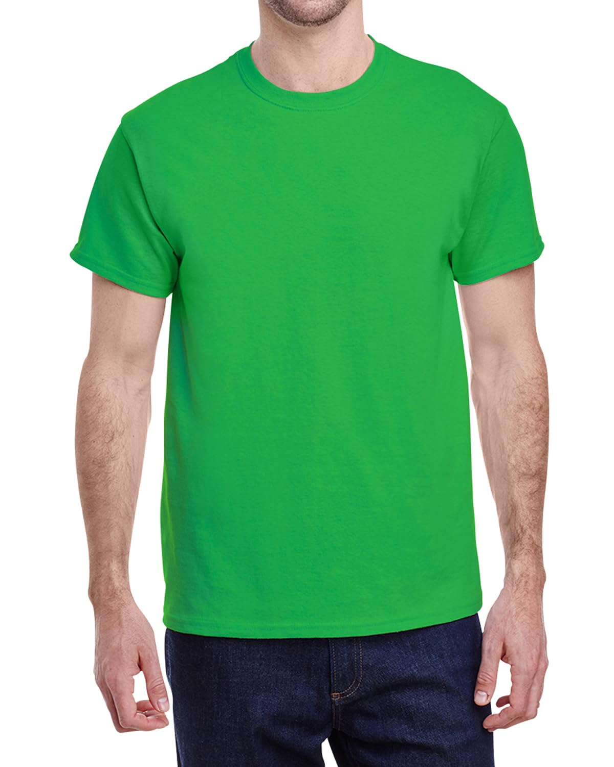 Jnriver - Adult Heavy Cotton T-Shirt Breathable Crewneck Soft and Comfortable T-Shirts for Men