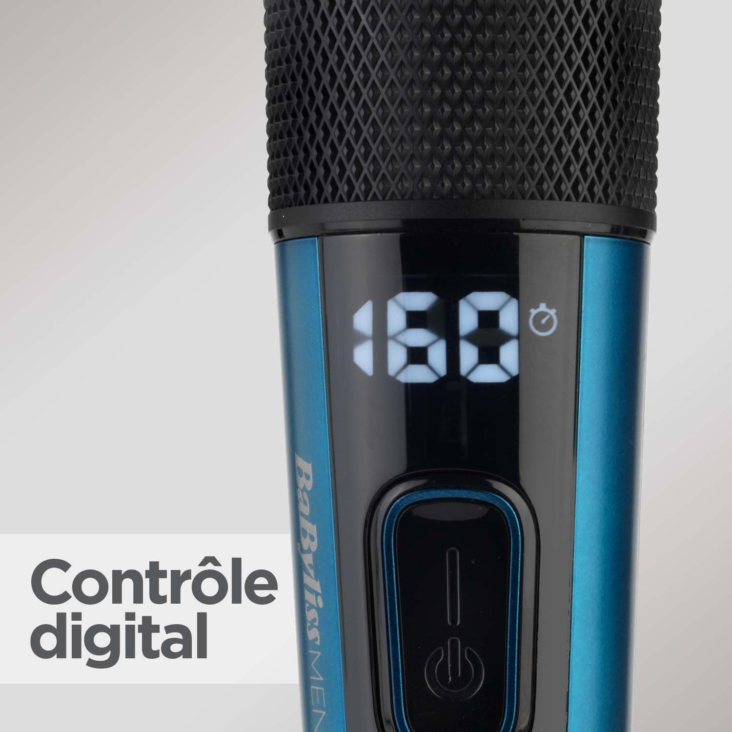 BaByliss Tondeuse cheveux avec lame en acier japonais - Batterie lithium, autonomie de 160 minutes, Charge complète en 3 heures, Étui de rangement rigide inclus, Noir, E990E