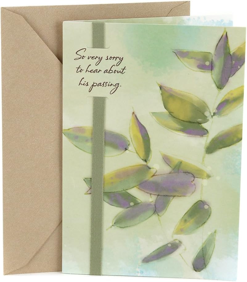 Hallmark Sympathy Greeting Card for Loss of Him (Leaves) (0399RZB1296)