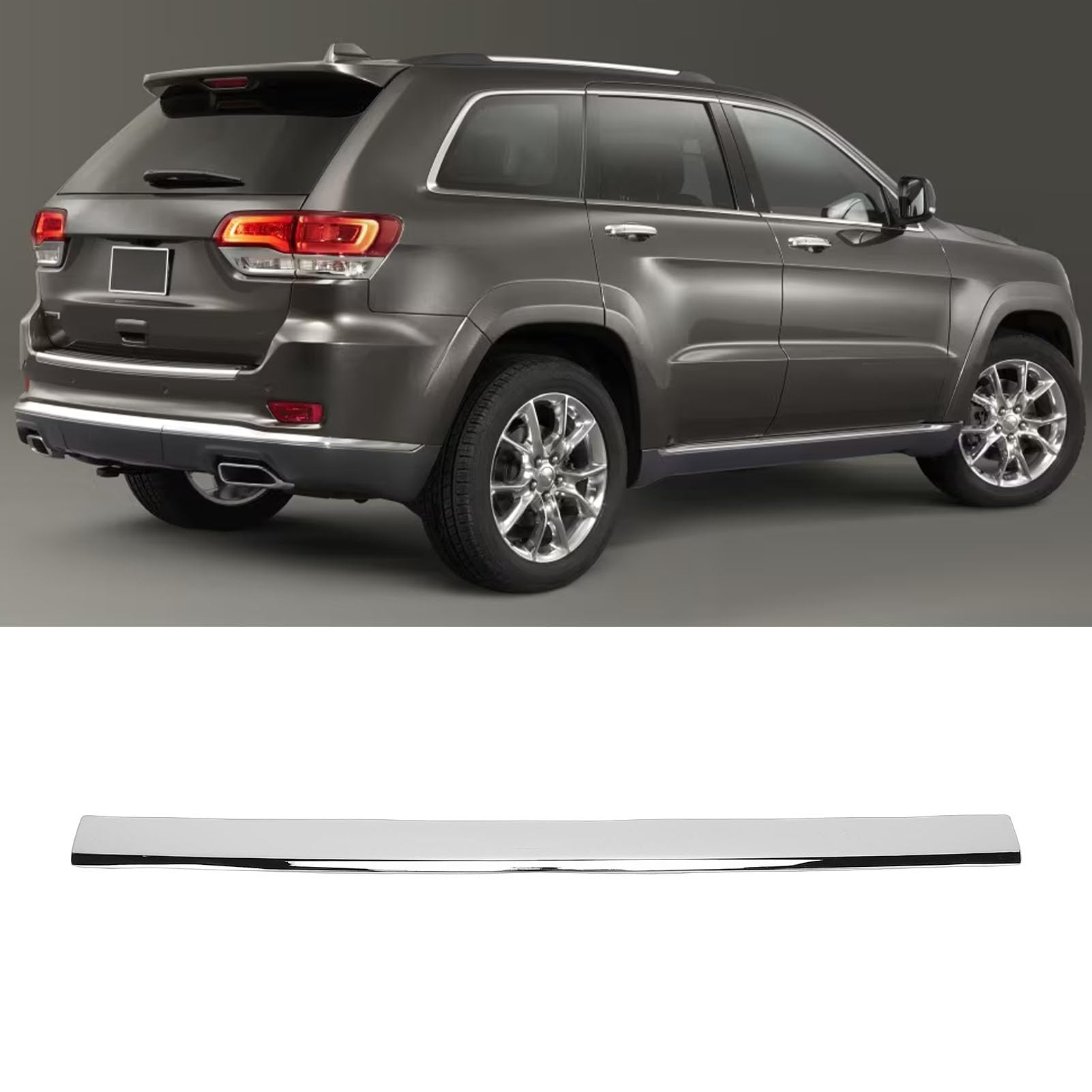 aqxreight Garniture de Marchepied Inférieur de Pare-Chocs Arrière, 68143485AB CH1144118 ABS Antidérapant et Anti-Rayures, Installation Arrière pour Laredo Limited Overland Trailhawk