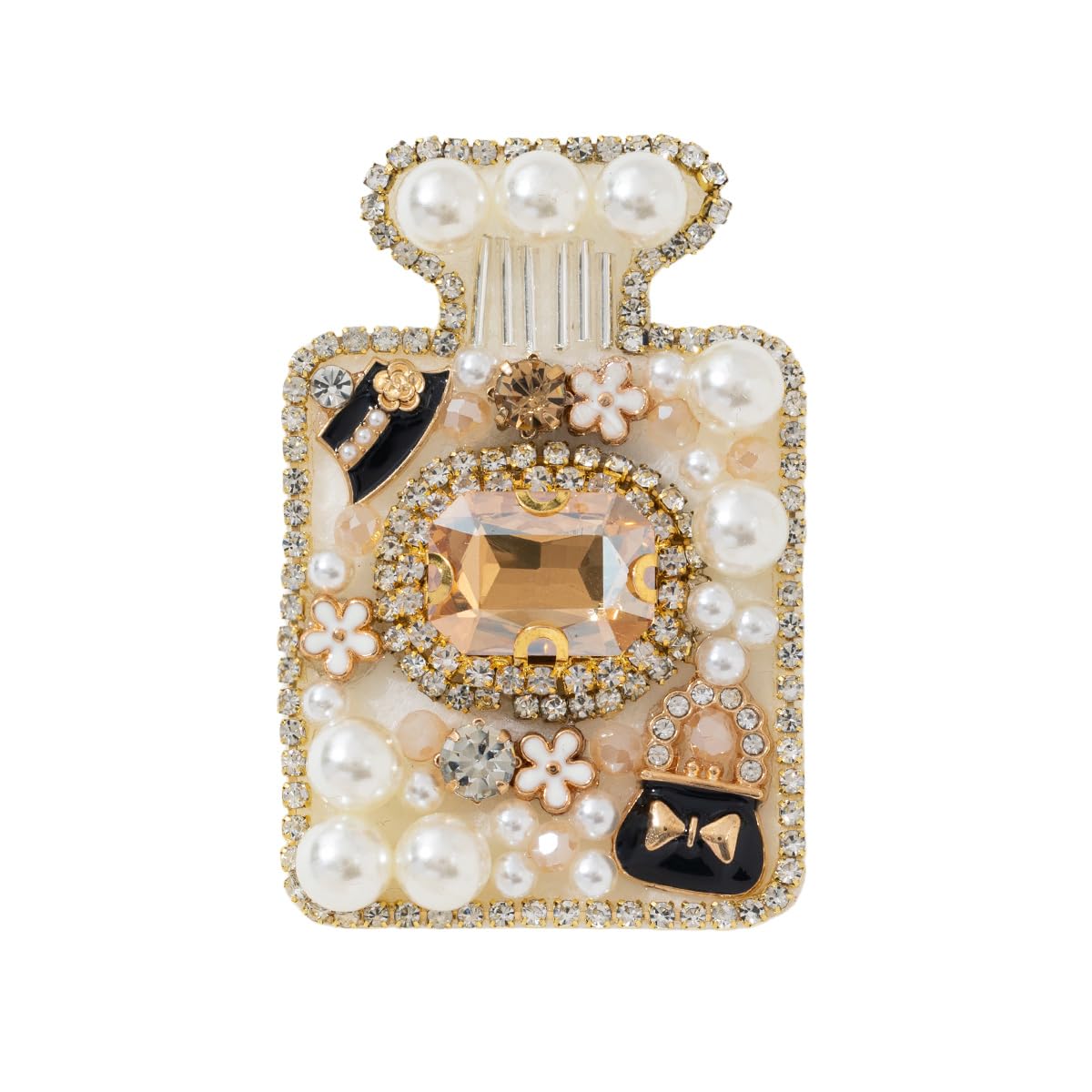 Vintage Perfume Bottle Brooches and Pins for Women Sparkly Rhinestone Brooch, Women's Brooches & Pins for Clothes Dress Coat Scarf Hats Bags Accessory