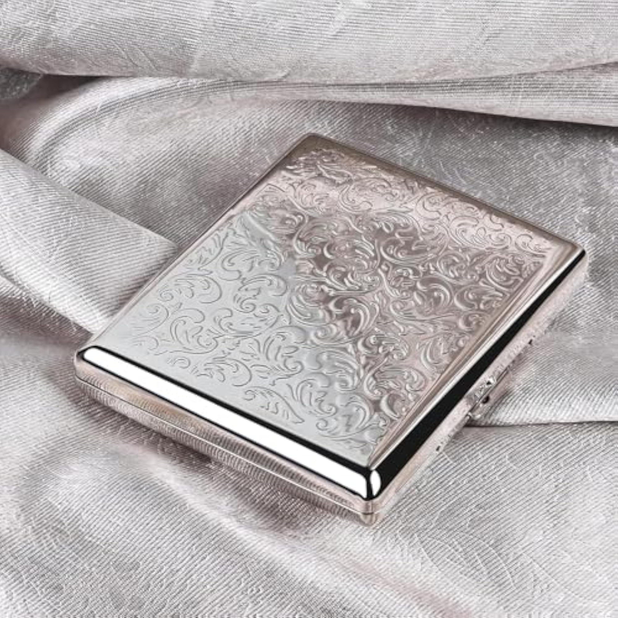 Victorian Style Metal Cigarette Holder Case for Men