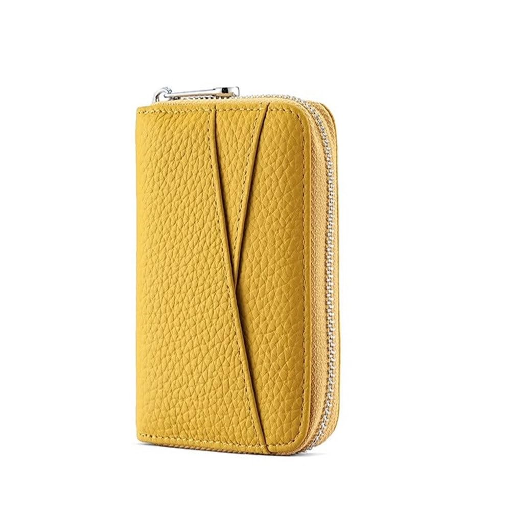 Mini borsa per monete Porta carte a fisarmonica in pelle con tasca portamonete e porta carte multiple(Colour 2)