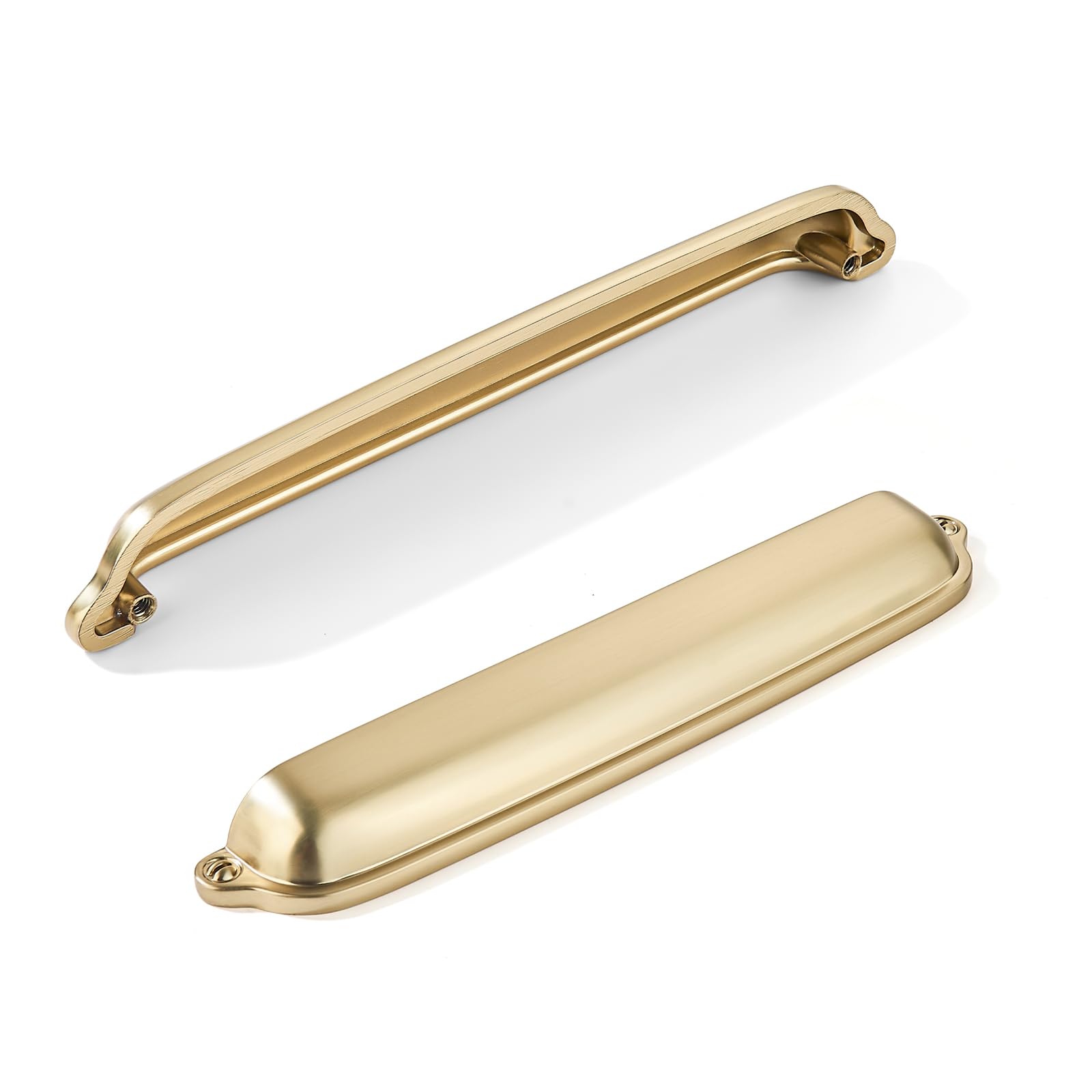 khtumeware 10 Pack Gold Cup Pulls 7 Inch Center to Center - Cabinet & Drawer Handles for Kitchen Hardware โ image 1