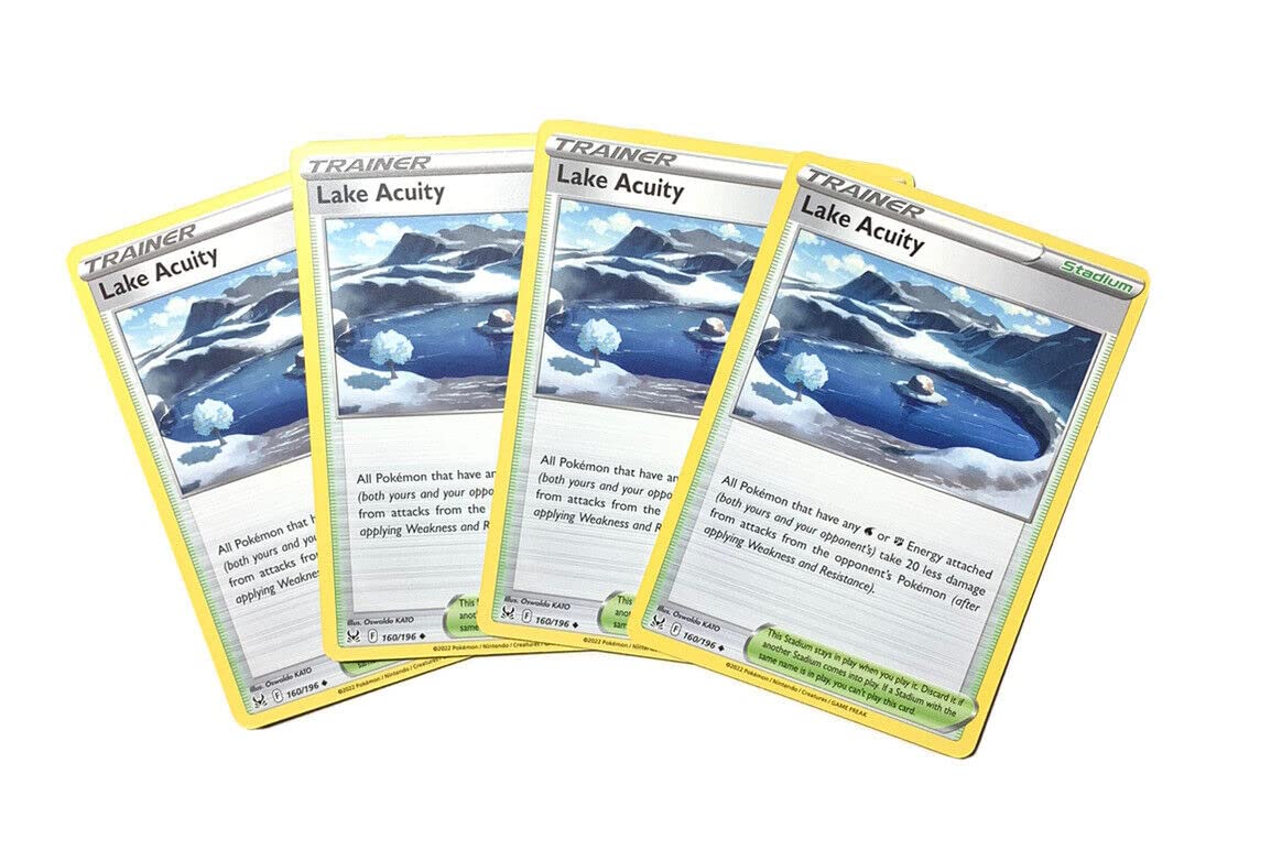Amazon.com: Lake Acuity 160/196 - Lost Origin - 4X Pokemon Trainer Card