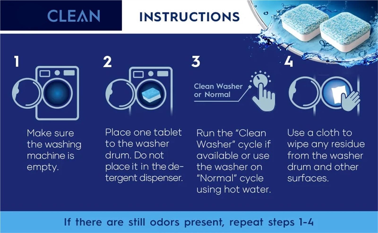 washing machine cleaner tablets Tiefenreiniger Waschmaschinenreiniger