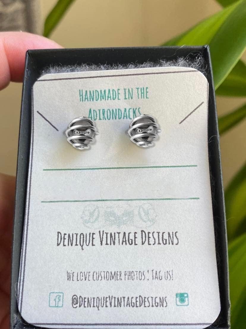 Ruby and Zoisite 6mm Cage Wrap Post Earrings in Steel, Black Iron, Titanium, Sterling Silver,14K Rose Gold or 14k Gold Wire (Handmade), Real Gemstone bead - July Birthstone Capricorn Zodiac