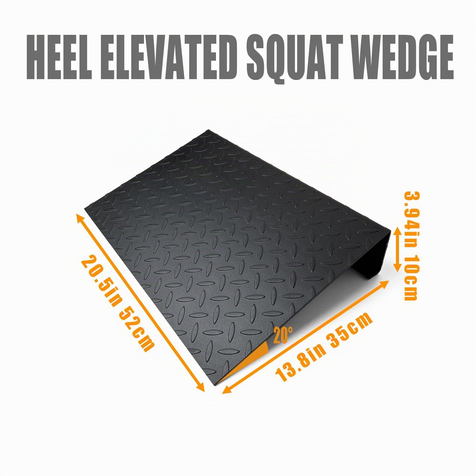 Stahl Squat Wedge Block, Squat Board für Squats, Heel Elevated Squat Wedge, Gewichtheben, Split Squat Stand, Slant Block Board für Waden Stretching