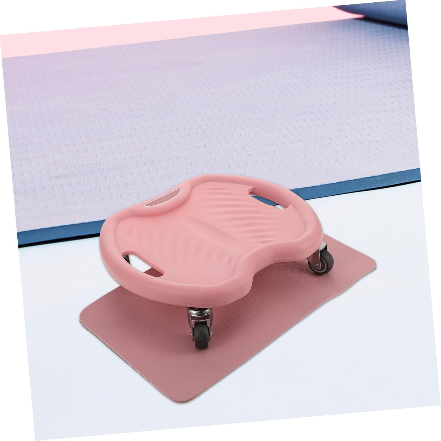 Kichvoe Ab Roller Wheel for Core Exercise and Abdominal Workout, 4-wheel Quiet Fitness Trainer with Kneeling Pad, Portable Core Strengthening Equipment for Home and Travel