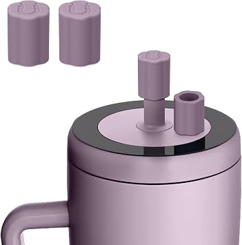 2 Pack Magnetic Straw Cover, Silicone Leakproof Straw Protector for Tumbler, Compatible with Era/Resa, Drinkware Accessory