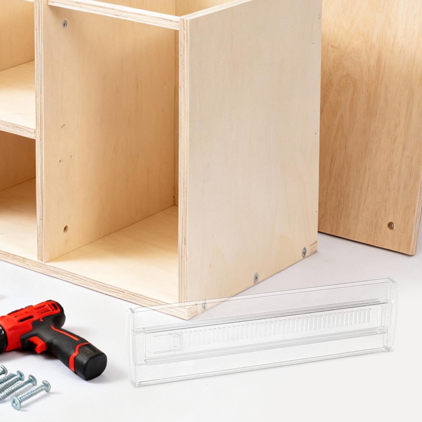 Tofficu Divisori per Cassetti Regolabili in Plastica, Set da 4 Pezzi, Separatori per Armadi e Cucine, Organizzatori e Utensili, per Casa e Ufficio