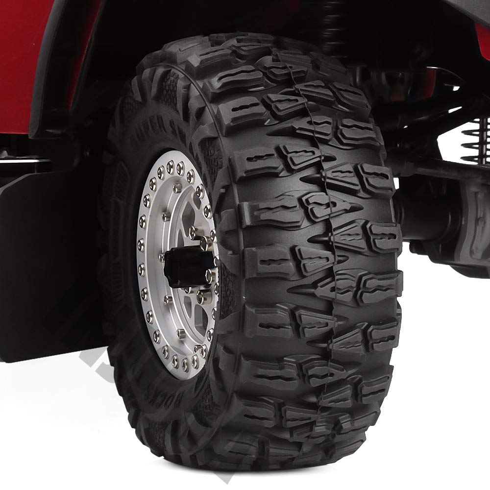 INJORA RC Pneumatici 4pcs 2,2inch Pneumatici in Gomma Ruota RC Accessori per 1:10 RC Rock Crawler Traxxas TRX4 TRX-6 Axial SCX10 90046
