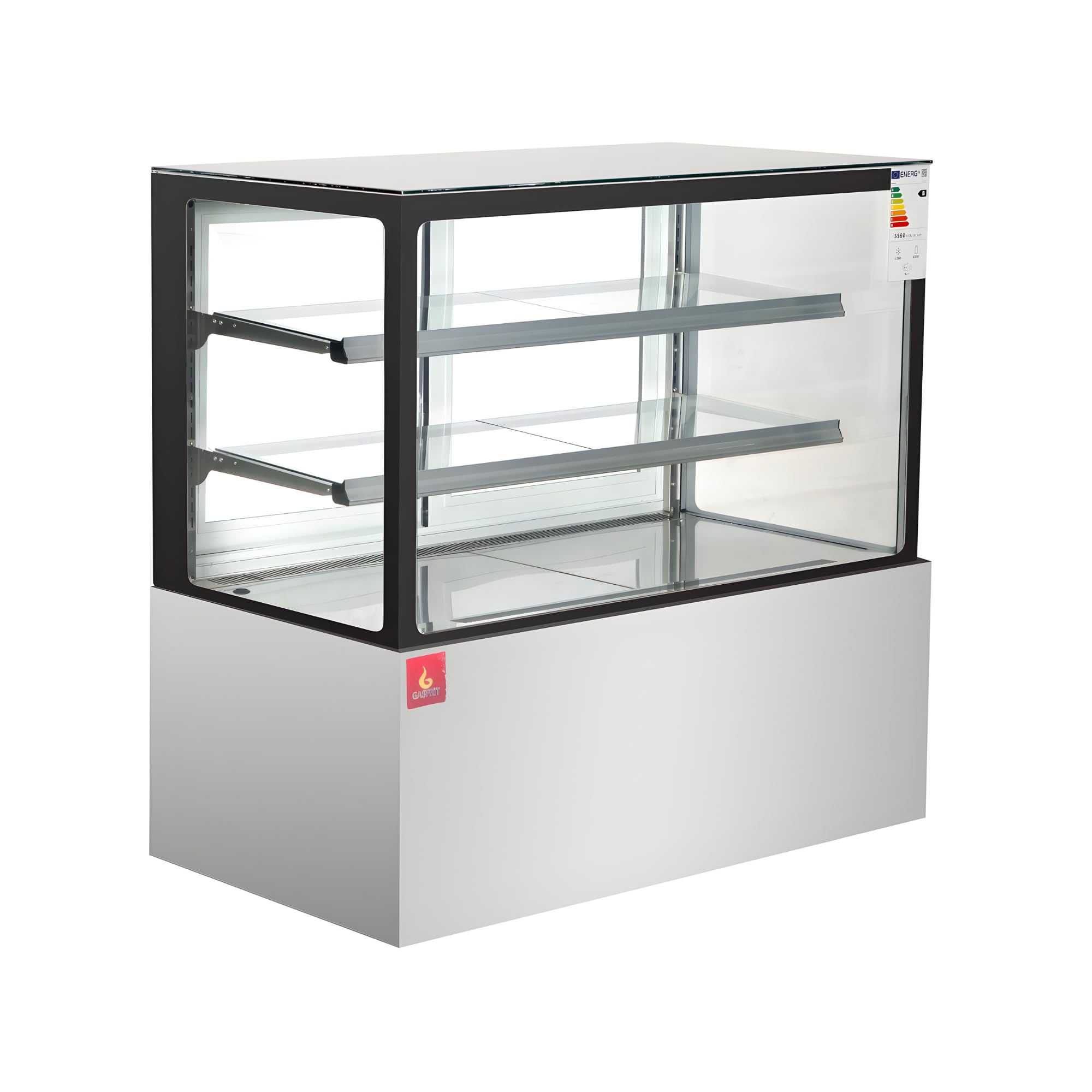 Vitrina Pastelera Refrigerada Cristal, Expositor Refrigerado Ventilado Profesional, LED, Control Digital Carel, 345L / 420L, +2ºC a +8ºC