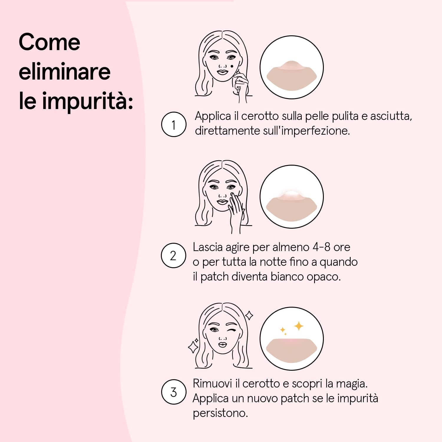 grace & stella Cerotti Idrocolloidali e Anti Imperfezioni Viso - Hydrocolloid Patch Dermatologicamente Testati, Vegan, Cruelty-Free [Misti, 72 Pezzi]