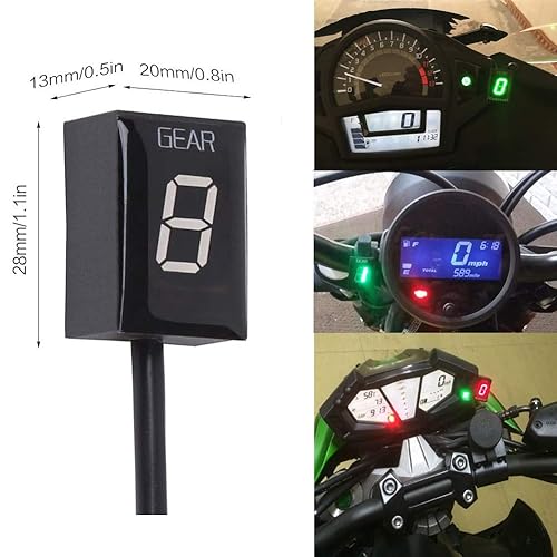 Miniatura 2 de Indicador de marcha de motocicleta para Yamaha con soporte de soporte, pantalla LED impermeable, pantalla digital, velocímetro, sensores de palanca