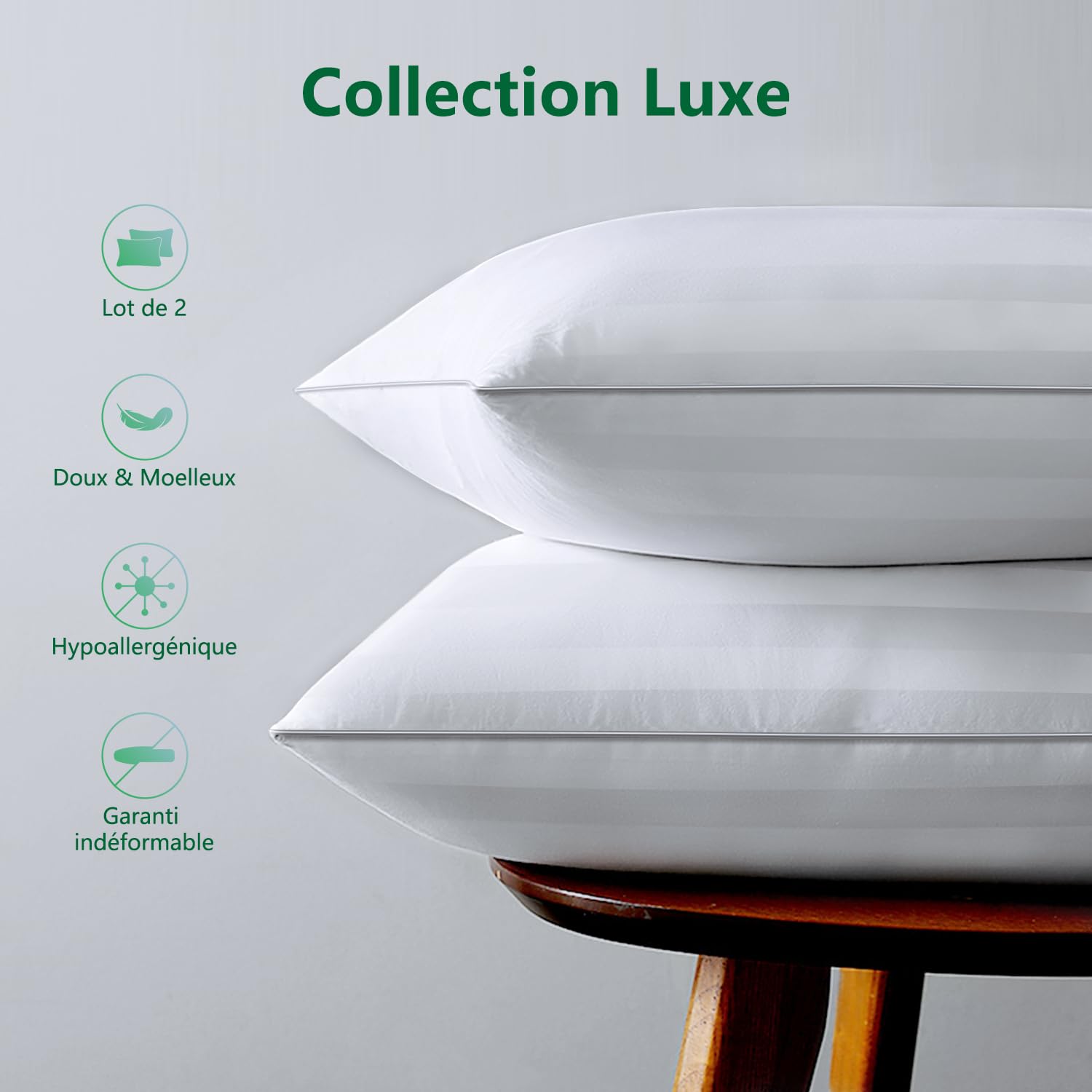 Cuscino 50x70 Cm COZSINOOR Set Di 2 - Ipoallergenico, Antiacaro, Per Tutte Le Posizioni Di Sonno - Foto 7