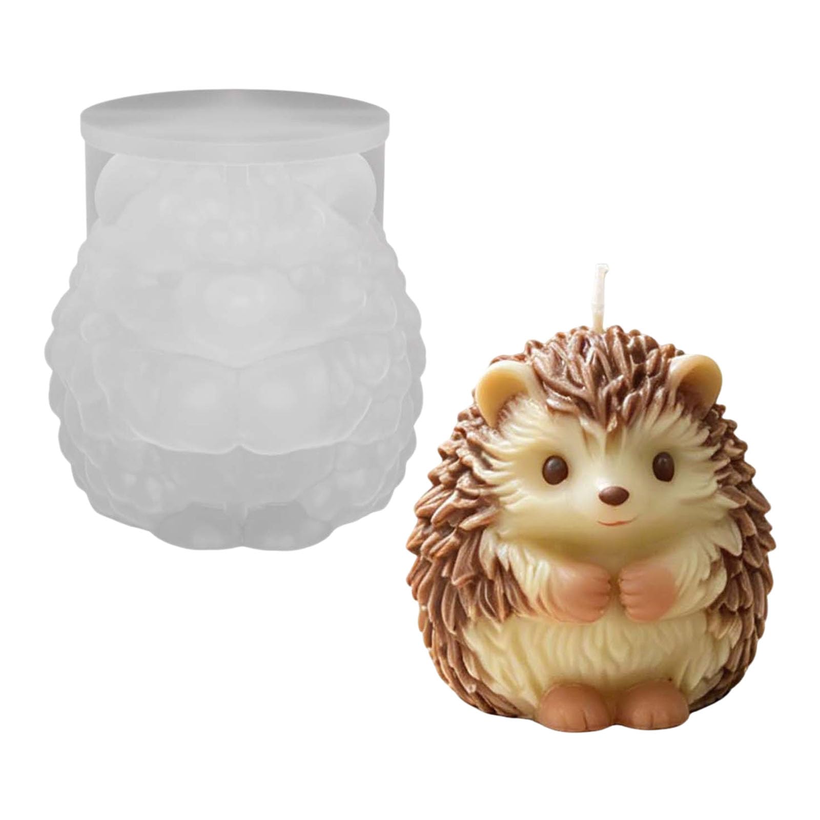 Avejjbaey Multipurpose Hedgehogs Shaped Silicone for Soaps Nonstick Materials Hedgehogs Candlewax