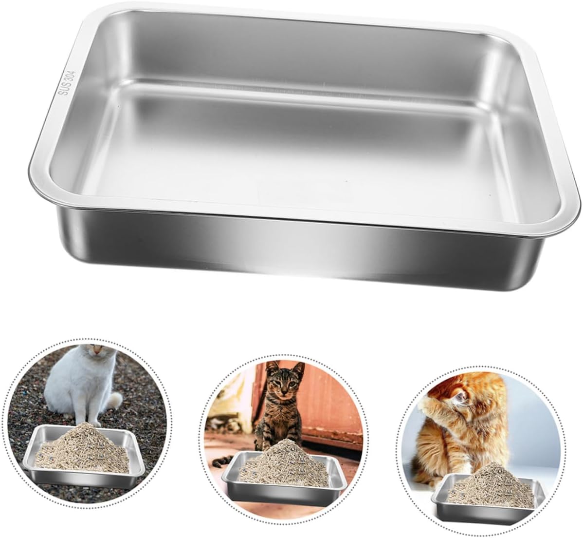 balacoo Litter Box Magnetic Design No Spilling Stable Structure for Cats of All Easy Cleanup Litter Box for Indoor Use