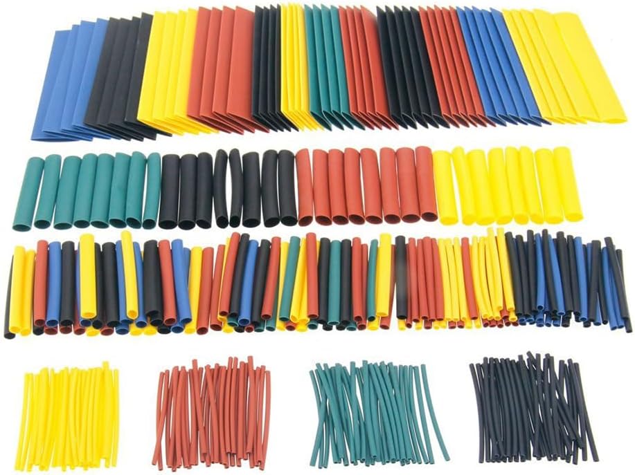 328 Pcs Bushings Sleeving Wrap Cables X Tube Heat Shrink Bagged Marine Heat Shrink Tube Sleeving Wrap Wires - (Color: As Shown)