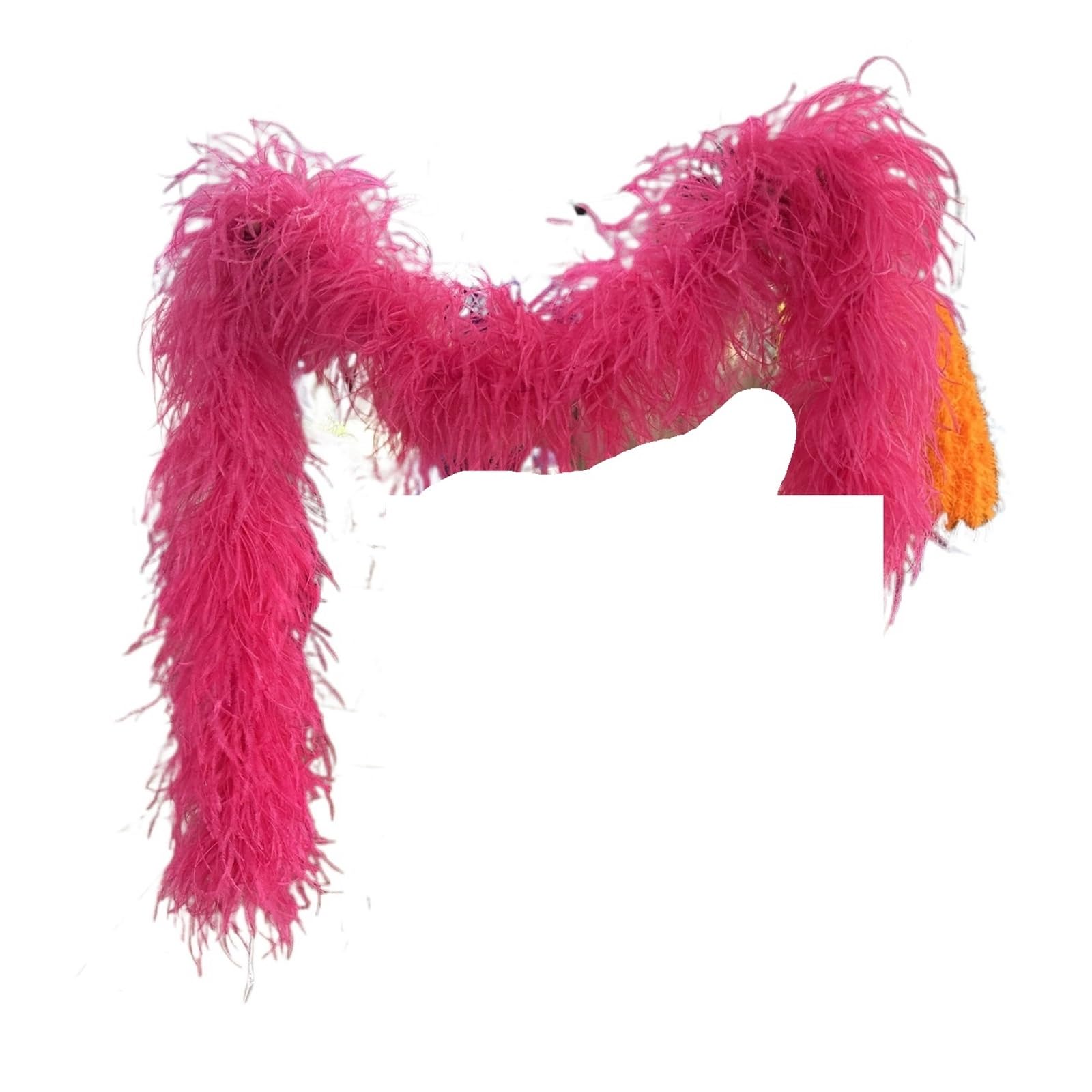 Boas à plumes Foulards Boas en plumes d'autruche, blanc et Beige, 2M, accessoires de couture mariage, châle décoration
