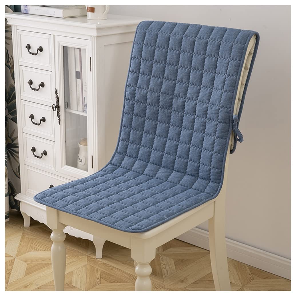 Coussin de siège à dossier haut en coton épais avec bretelles de fixation
