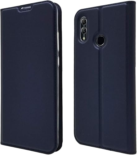 Custodia Ultra Sottile TPU Flip Folio Custodia con Slot per Schede Funzione Stand per Huawei Smart 2019 Blu Scuro Custodia Ultra Sottile TPU Flip Folio Custodia con Slot per Schede Funzione Stand per Huawei Smart 2019 Blu Scuro