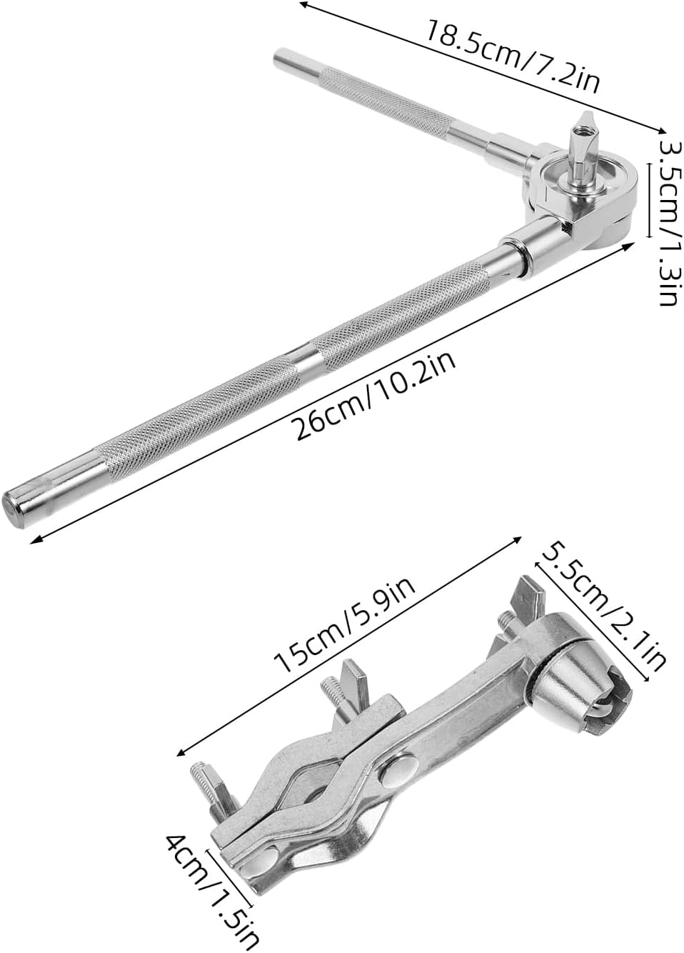 1Set Drum Hardware Extension: Multi Angle Cymbal Arm Attachment Support Rack Mount for Percussion Instruments Drum Set Accessories