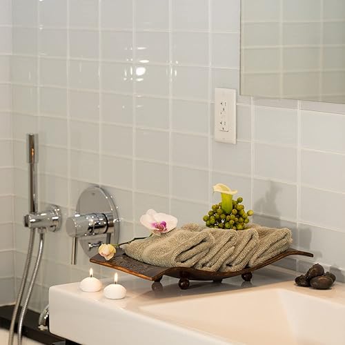 Miniatura 8 de Mosobam Juego de toallas turcas de lujo de 8 piezas, 30 x 58, 16 x 30, 13 x 13 pulgadas, color verde hierba marina, 24.69 ozm, viscosa de bambú y