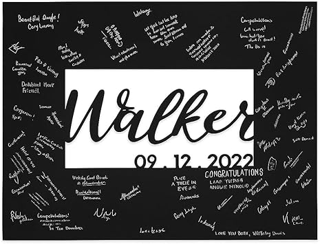 Personalized Wedding Guest Book Alternative - Unique Wedding Sign in Book with Custom Cut Last Name for Wedding Reception & S