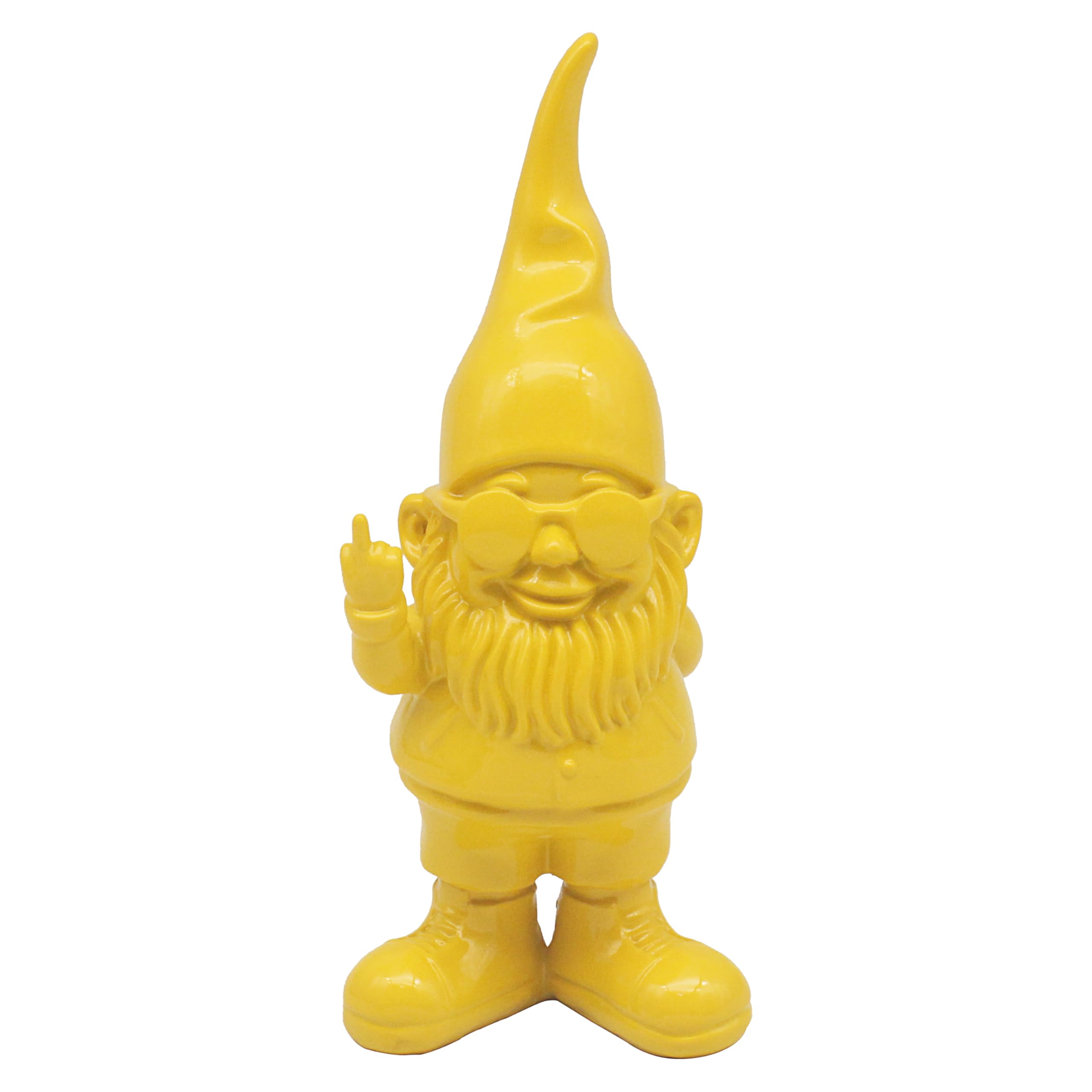 Lesser & Pavey Gnomes Home Decor Figurines & Ornaments For Home & Office | Decorative Home Accessories Statues For Indoor & Outdoor | Lovely Gifts for Women & Men Swearing Yellow 15 Cm