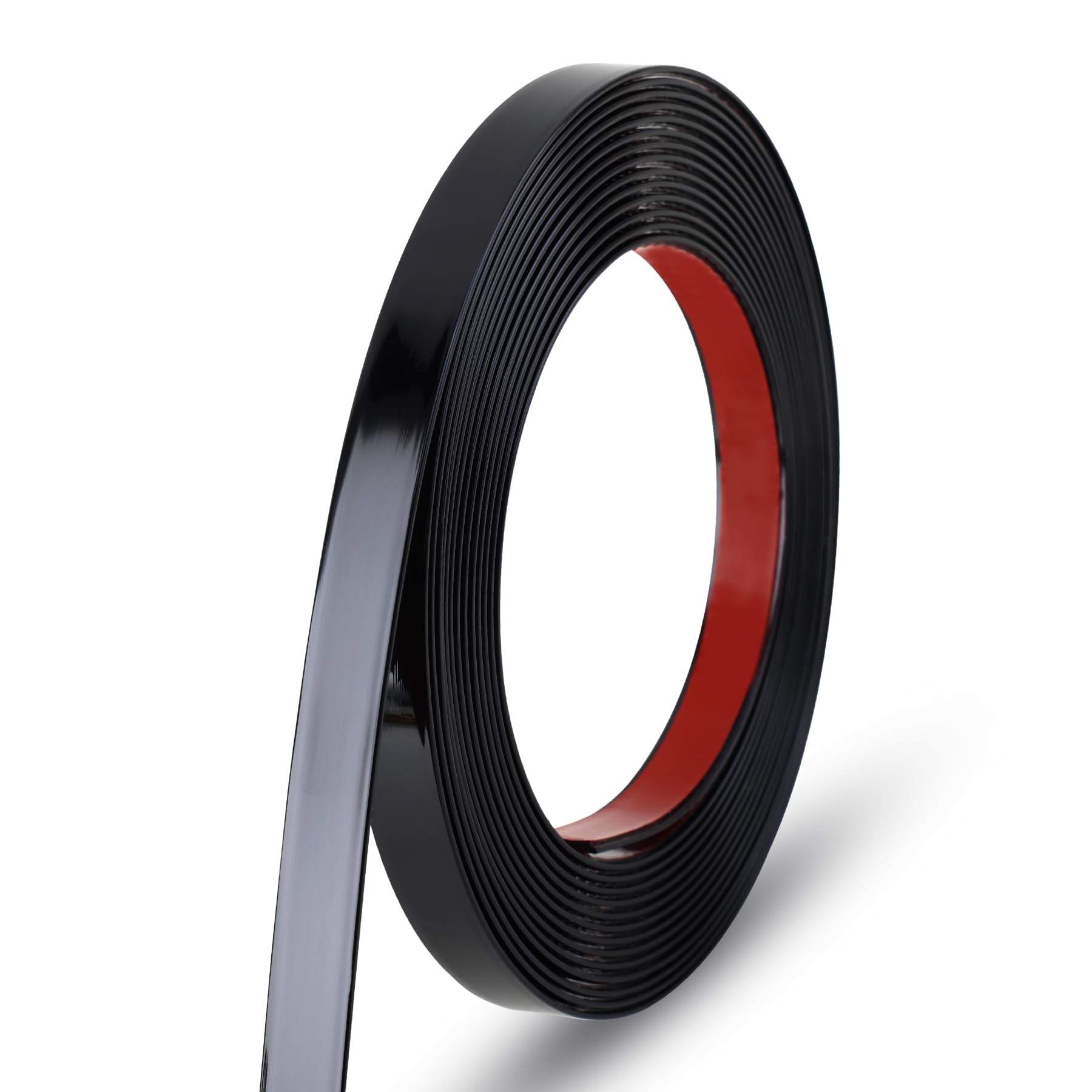Gaahing 5m x 1.3cm Shiny Black Molding & Wall Trim, Flexible Peel and Stick Decorative Strip for Tile, Mirror, Ceiling, Floor, Panel, Cabinet