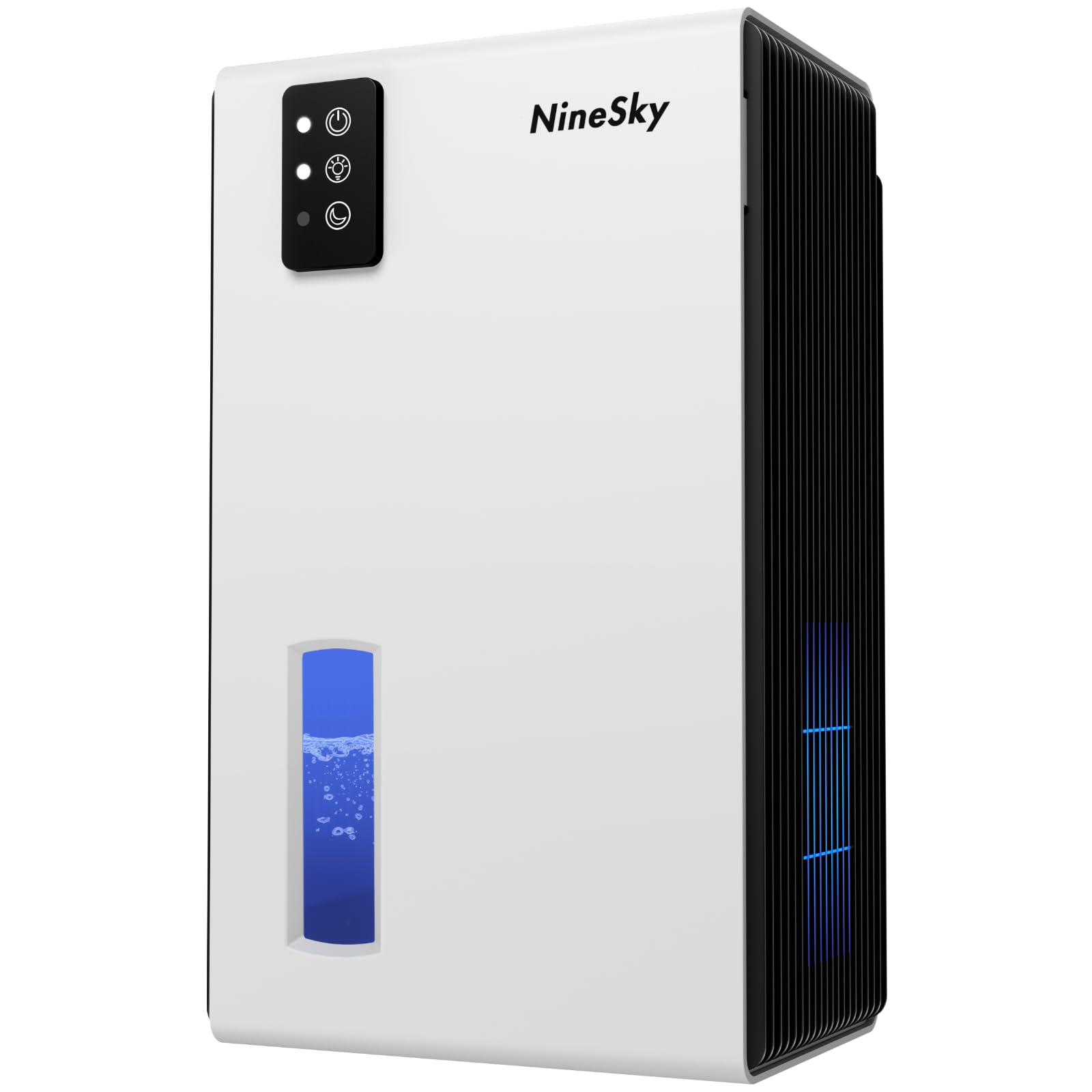NineSky Dehumidifiers for Home, 1000 Sq.Ft Dehumidifier with 95oz Water Tank, Quiet Dehumidifier for Basement Bathroom Bedroom with 7-Color Ambient Light & Auto Shut Off, White
